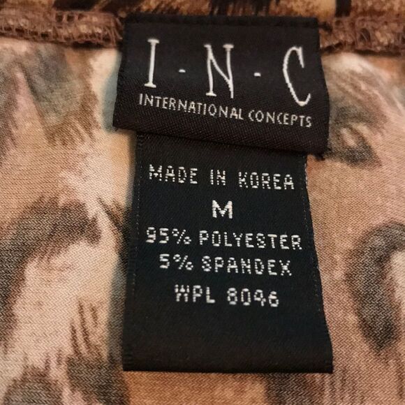INC Brown Tones Animal Print Skirt - Size Medium - Picture 7 of 7